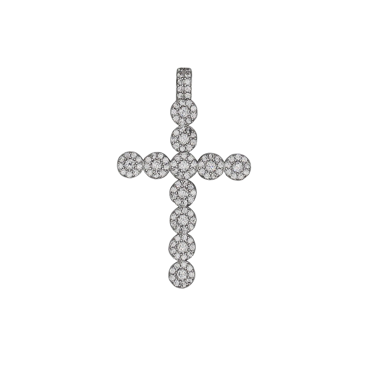 CROSS PENDANT - SILVER AND ZIRCONIA
