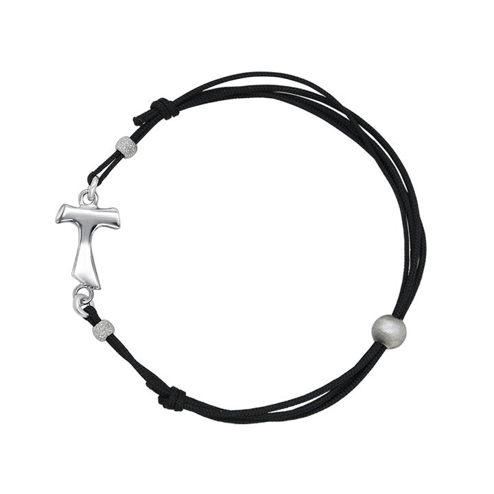TAU CROSS - BRACELET - CORD AND SILVER