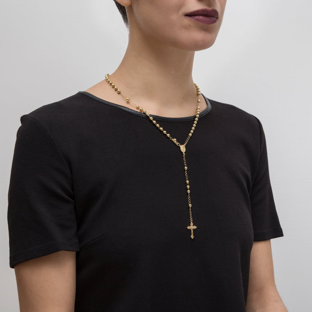 ROSARY NECKLACE - VERMEIL SILVER