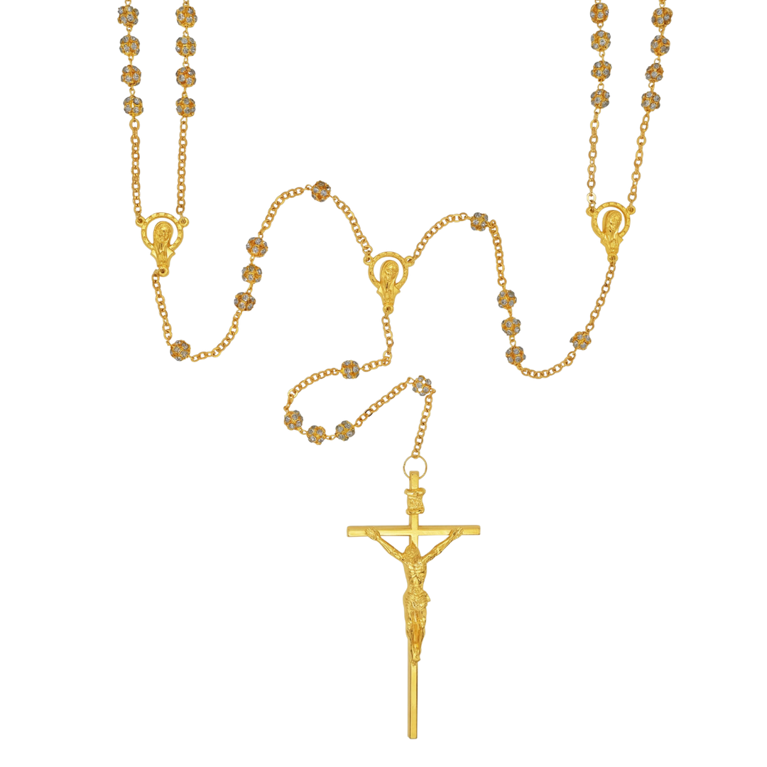 WEDDING LASSO ROSARY - GOLDEN METAL