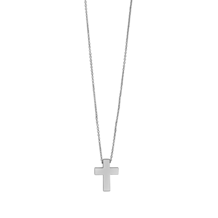 CROSS NECKLACE - WHITE GOLD