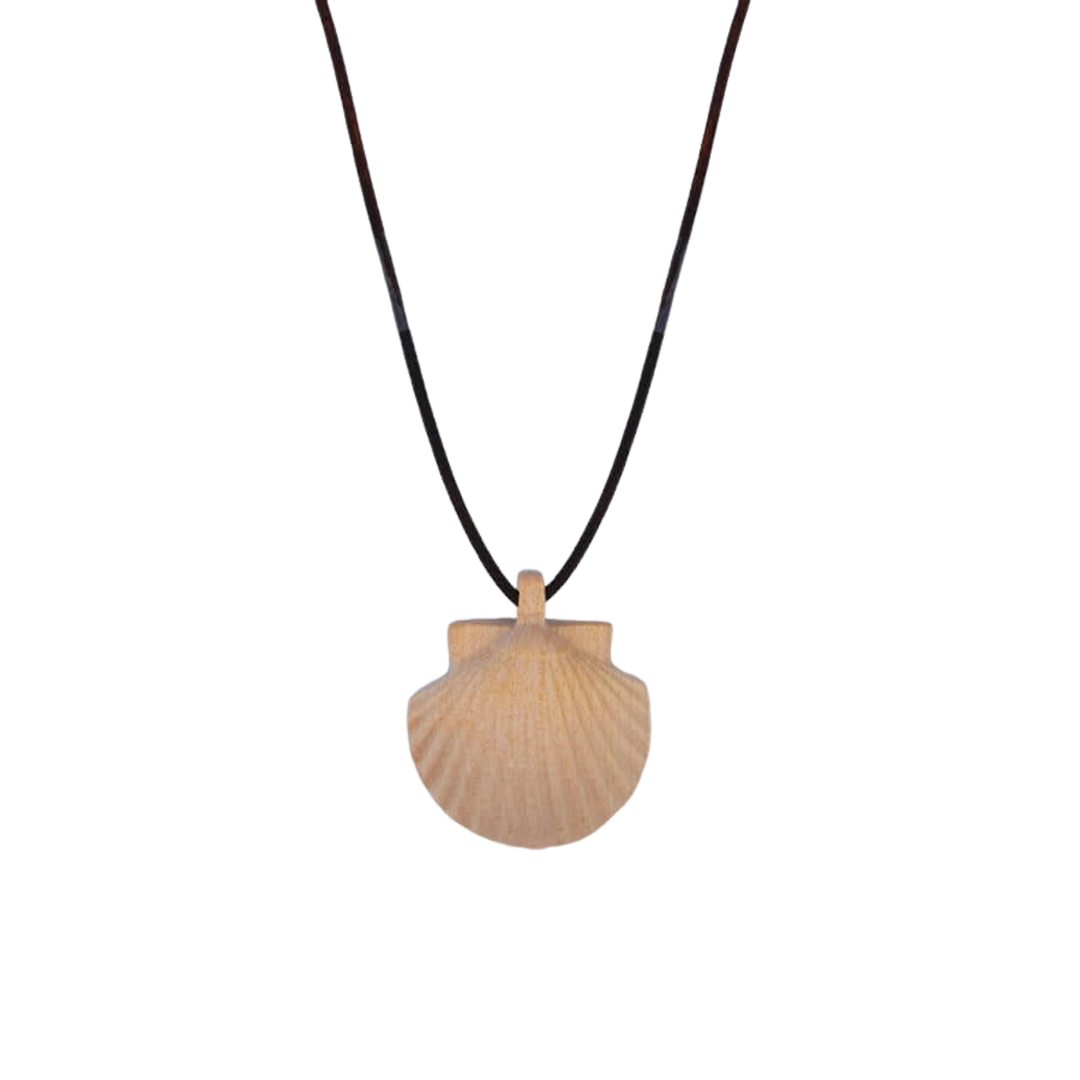 PILGRIM'S SHELL - NECKLACE - WOOD AND ROPE